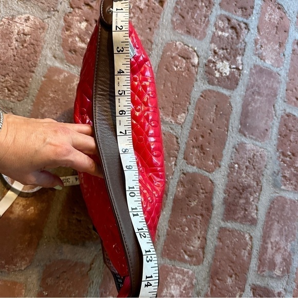 Donald J Pliner red & brown hobo bag - Picture 7 of 16